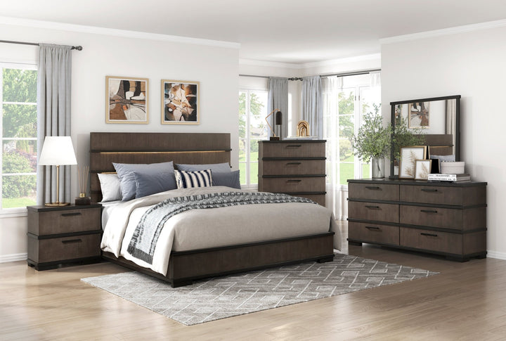 Acworth Queen Bed Queen Panel Bed modern furniture Contempo Furniture