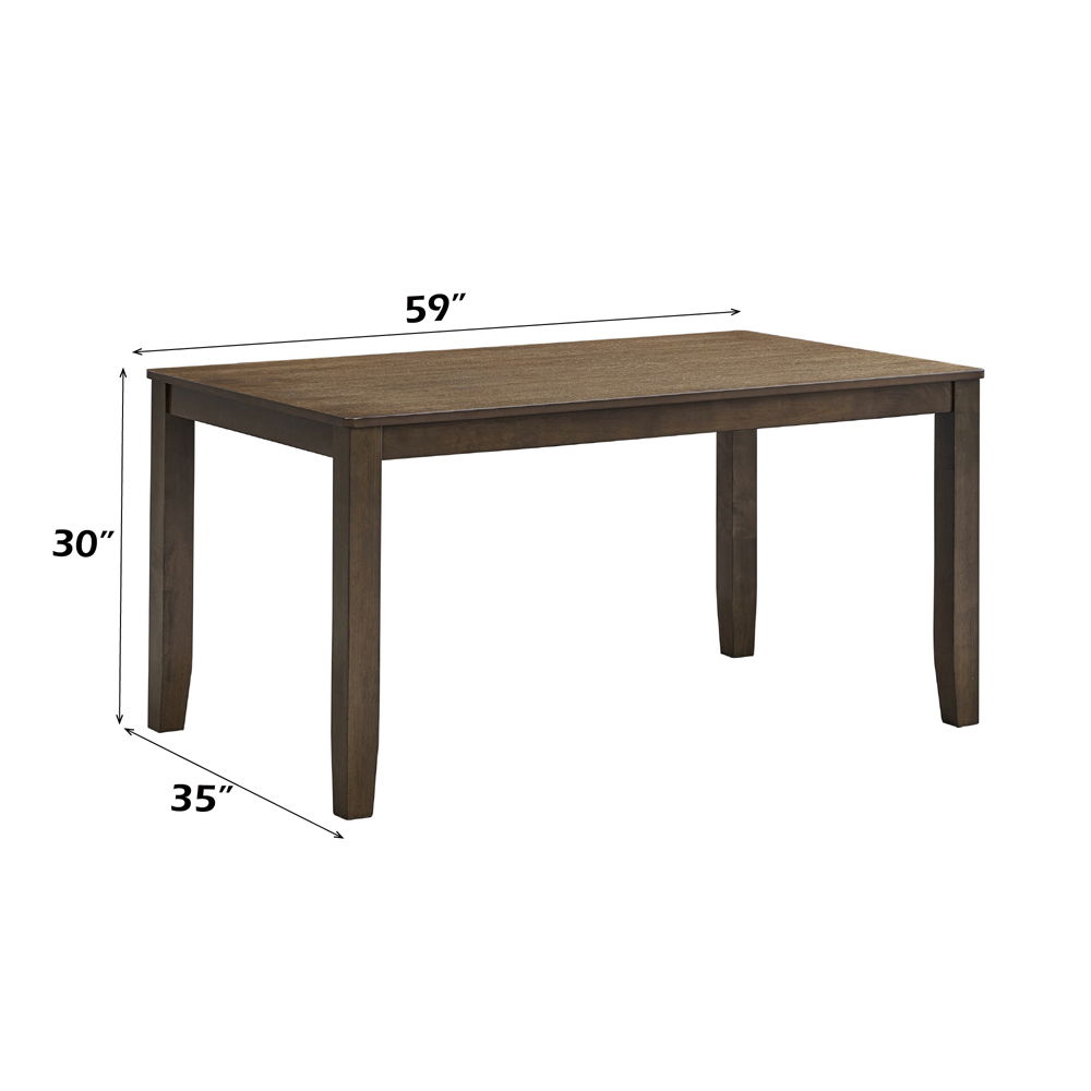 Damica - 59" Dining Table - Walnut