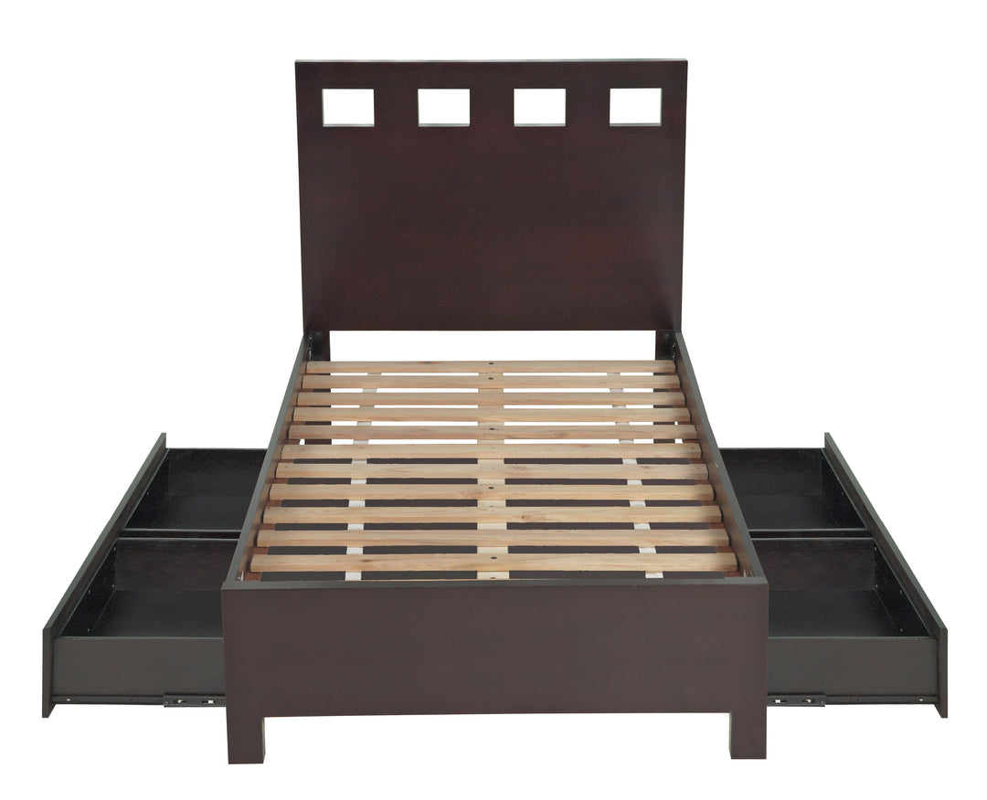 Modus Furniture Rv23D5 Riva Wood Storage Bed In Espresso