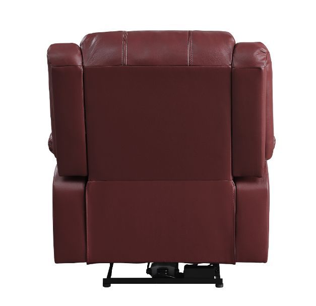 Zuriel - Power Motion Recliner With USB - Red Synthetic Leather