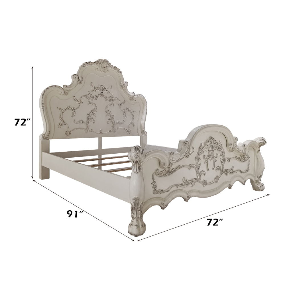 Dresden - Queen Bed - Bone White