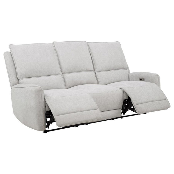 Sylmar - 3 Piece Chenille Power Reclining Sofa Set - Dove Gray