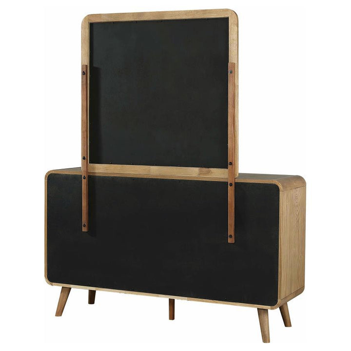 Robyn - 6-Drawer Bedroom Dresser And Mirror - Light Ash
