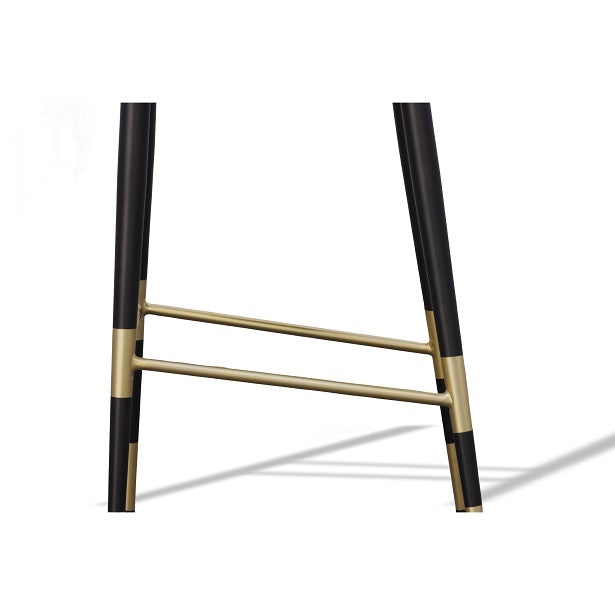 Adak - Modern Glam Green with Black &amp; Gold Barstool