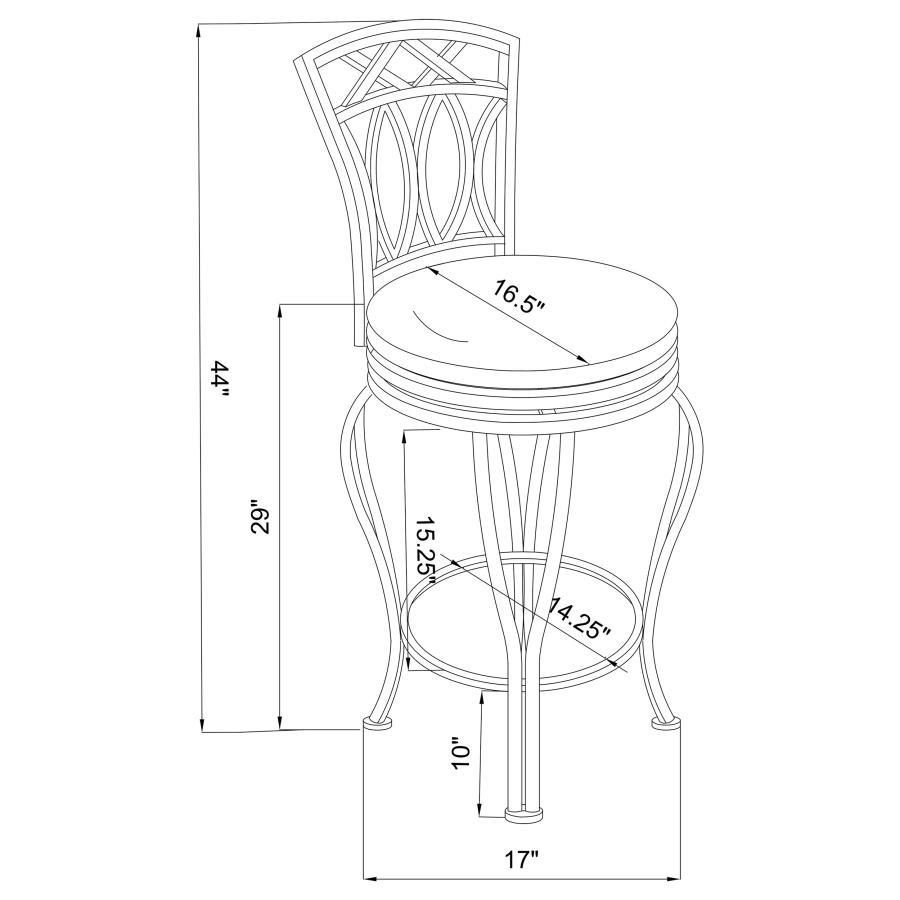 Adamsville - Upholstered Swivel Bar Stool - Black Bar Height (28" - 30") modern furniture Contempo Furniture