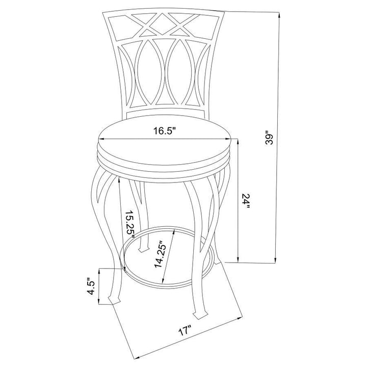 Adamsville - Upholstered Swivel Counter Height Stool - Black Counter Height (24" - 27") modern furniture Contempo Furniture