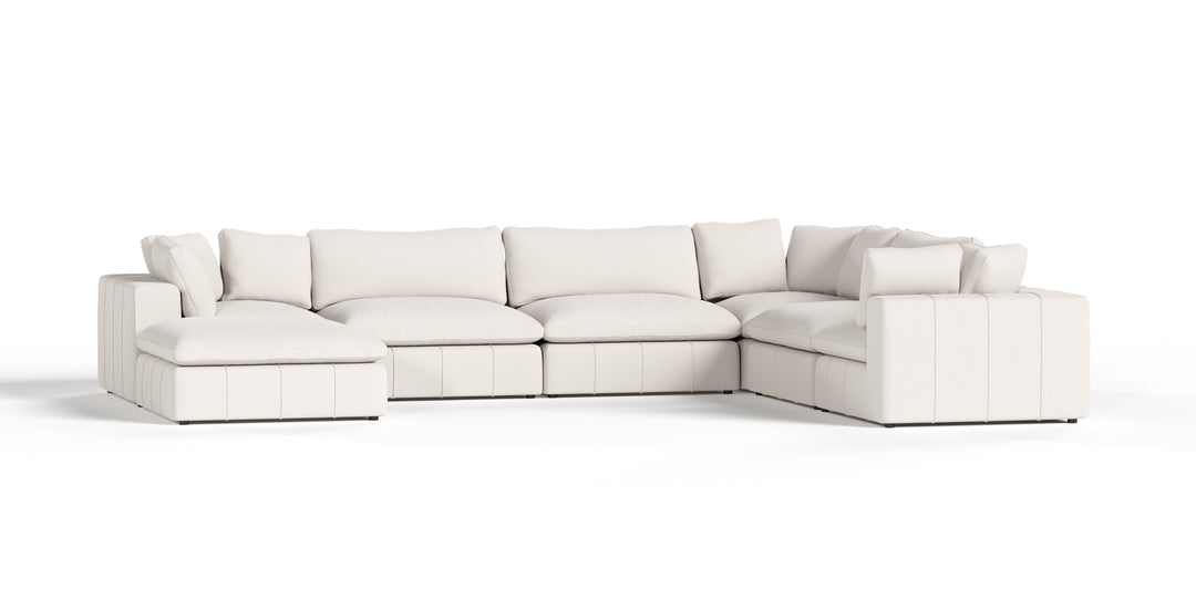 Vicki - Modern Off-White Fabric Modular Sectional