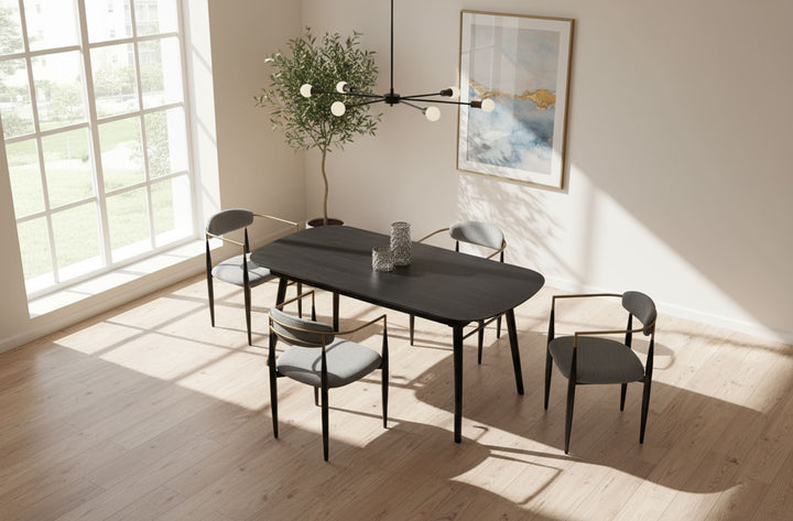 Addax - Modern Black Extendable Dining Table