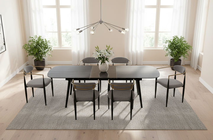 Addax - Modern Black Extendable Dining Table - View 10