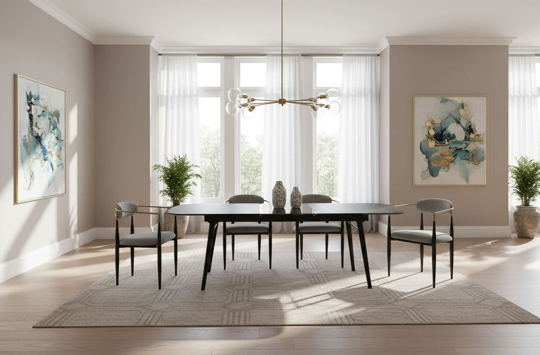 Addax - Modern Black Extendable Dining Table