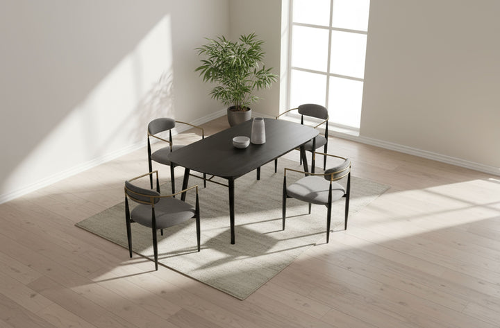 Addax - Modern Black Extendable Dining Table - View 2