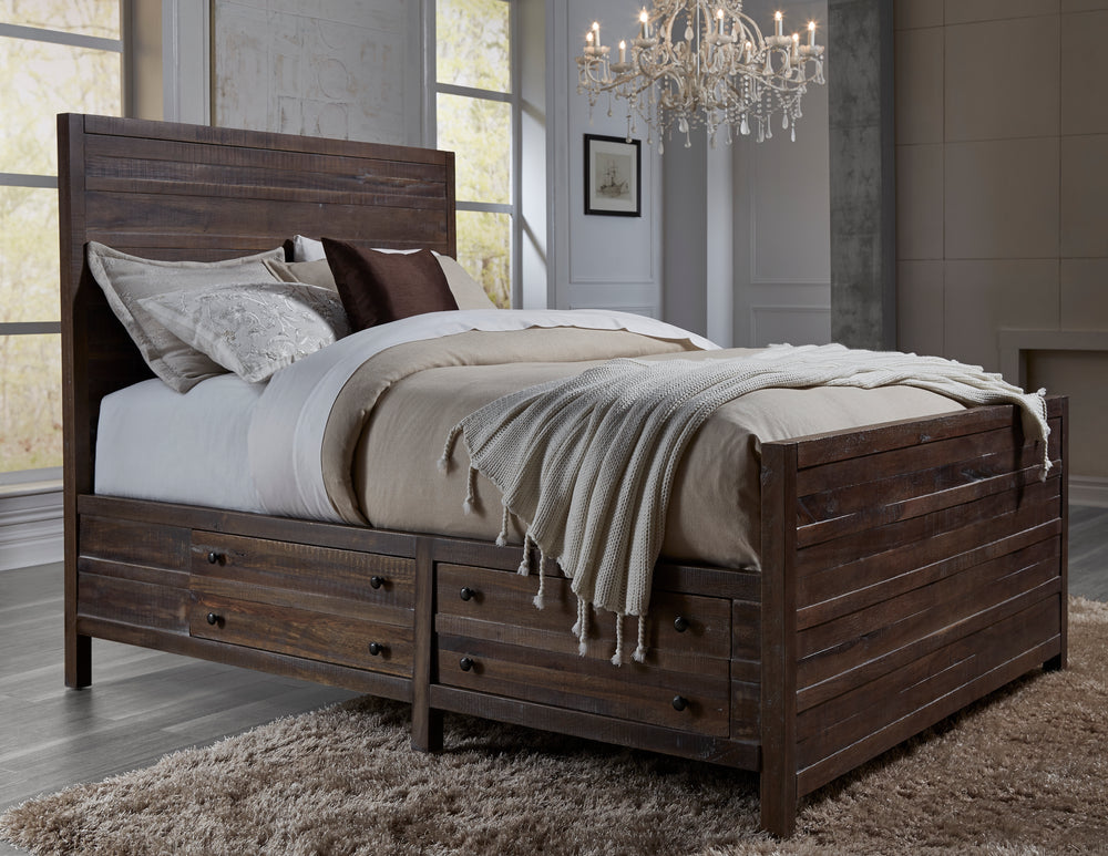 Modus Furniture 8T06D5 Townsend Solid Wood Storage Bed In Java
