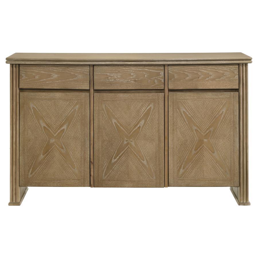 Adina - 2 - Door Sideboard Server - Distressed Light Brown Servers modern furniture Contempo Furniture