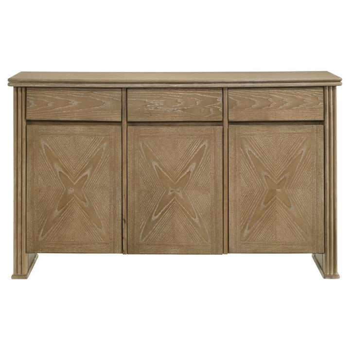 Adina - 2 - Door Sideboard Server - Distressed Light Brown Servers modern furniture Contempo Furniture
