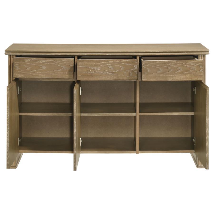 Adina - 2 - Door Sideboard Server - Distressed Light Brown Servers modern furniture Contempo Furniture