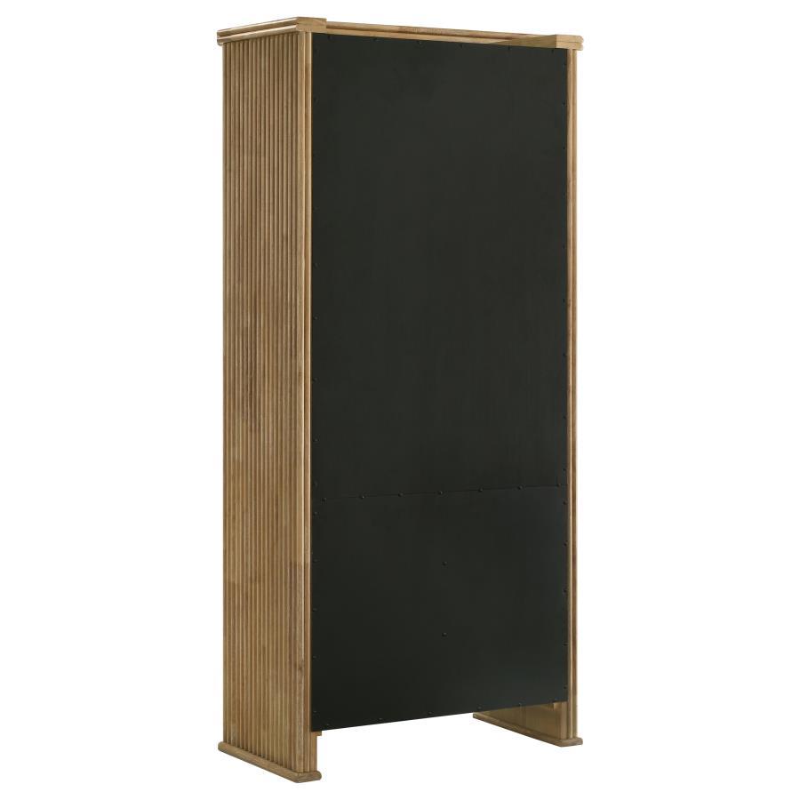 Adina - Tall Display Cabinet - Distressed Light Brown Display Cabinet modern furniture Contempo Furniture