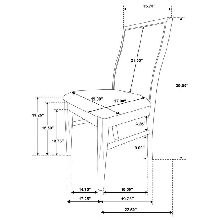 Adina - Upholstered Dining Side Chair (Set of 2) - Barley Chair Set modern furniture Contempo Furniture