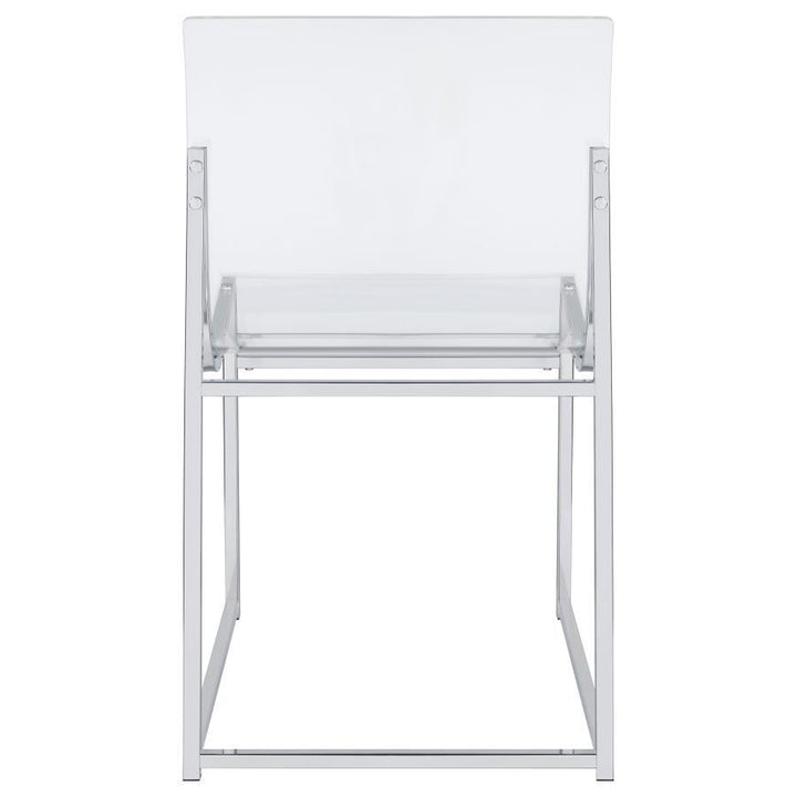 Adino - Acrylic Dining Side Chair (Set of 2) - Chrome Chair Set modern furniture Contempo Furniture