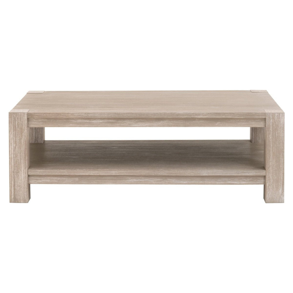 Adler Coffee Table Natural Gray Acacia Coffee Table modern furniture Contempo Furniture