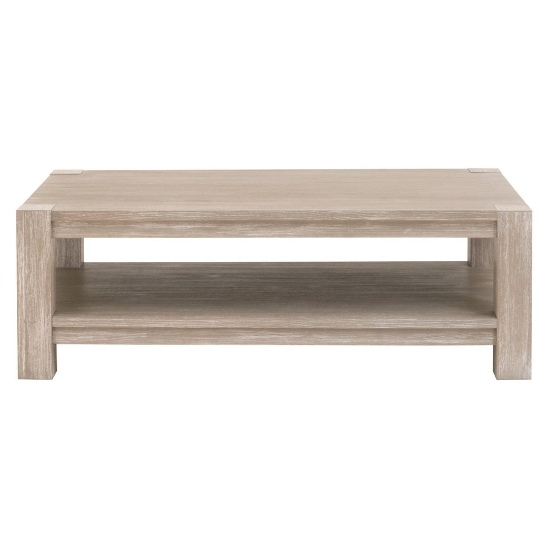 Adler Coffee Table Natural Gray Acacia Coffee Table modern furniture Contempo Furniture