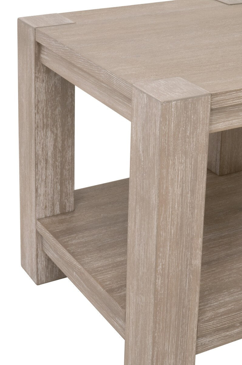 Adler End Table Natural Gray Acacia End Table modern furniture Contempo Furniture
