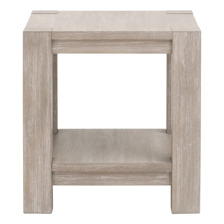 Adler End Table Natural Gray Acacia End Table modern furniture Contempo Furniture