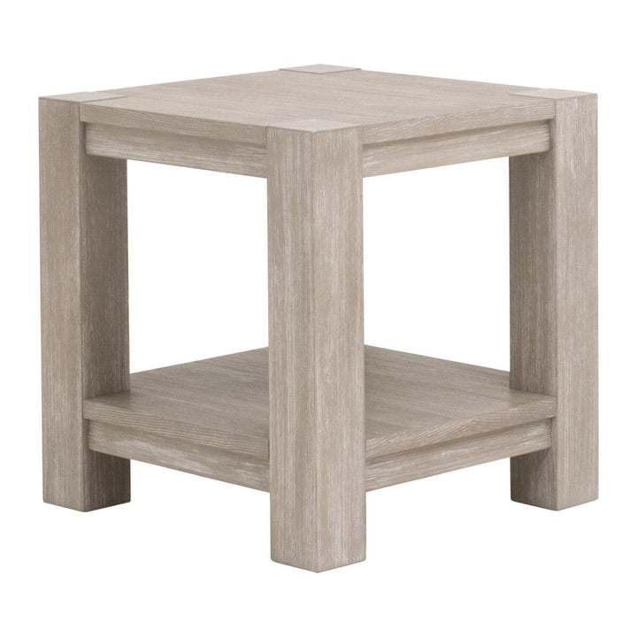 Adler End Table Natural Gray Acacia End Table modern furniture Contempo Furniture