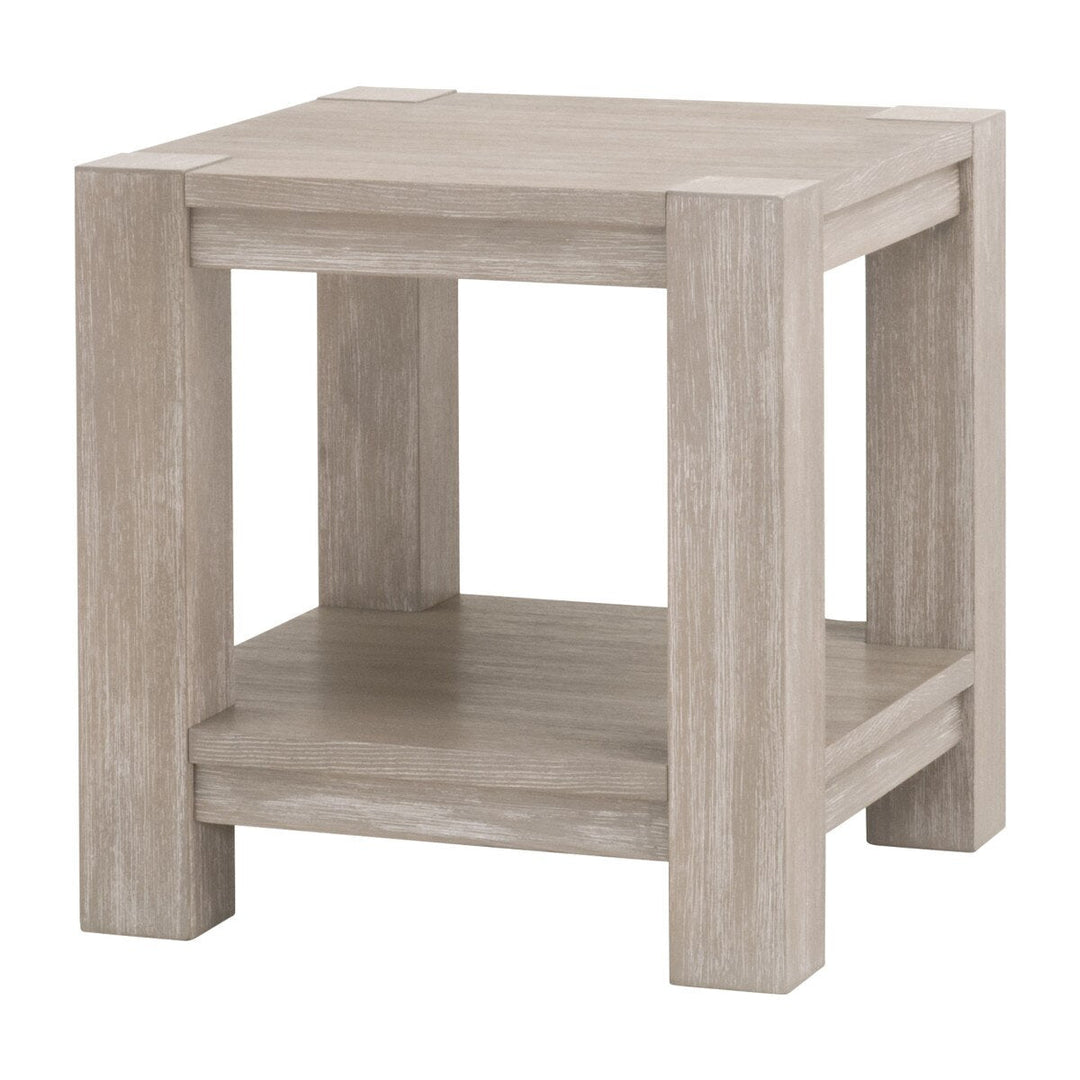 Adler End Table Natural Gray Acacia End Table modern furniture Contempo Furniture