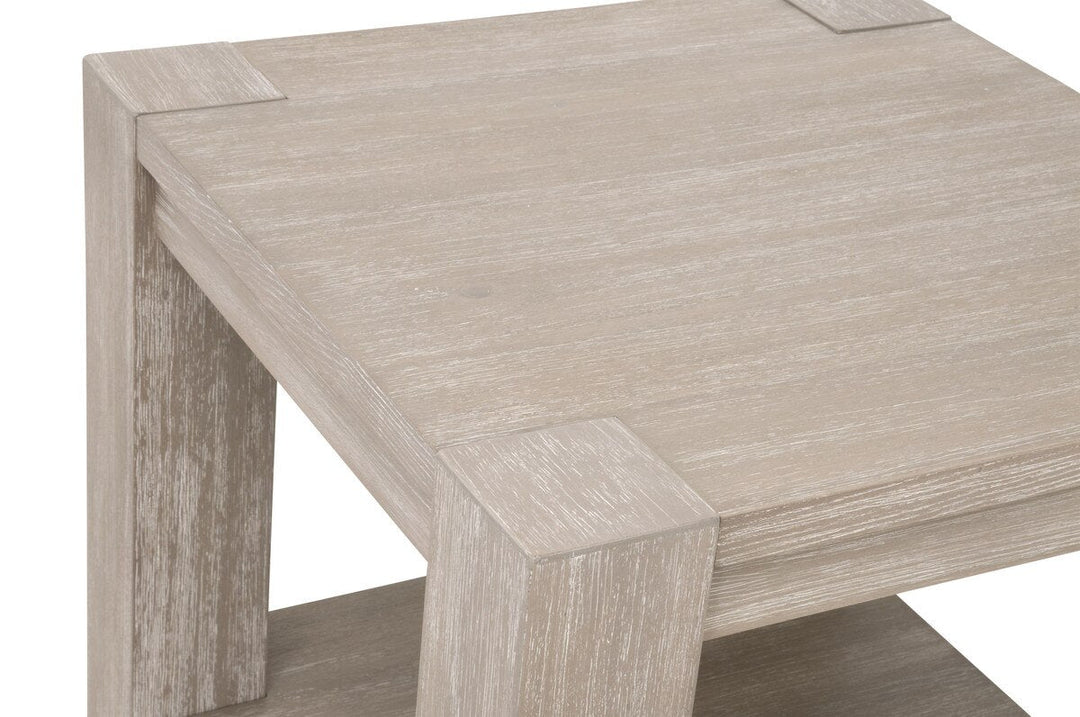 Adler End Table Natural Gray Acacia End Table modern furniture Contempo Furniture
