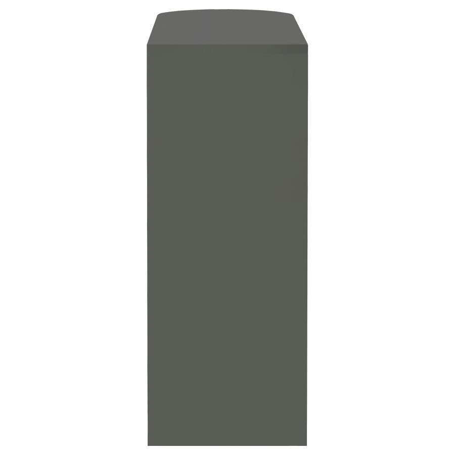 Adolfo - Rectangular 2 - Tier Home Bar Table - Gray High Gloss Home Bars modern furniture Contempo Furniture