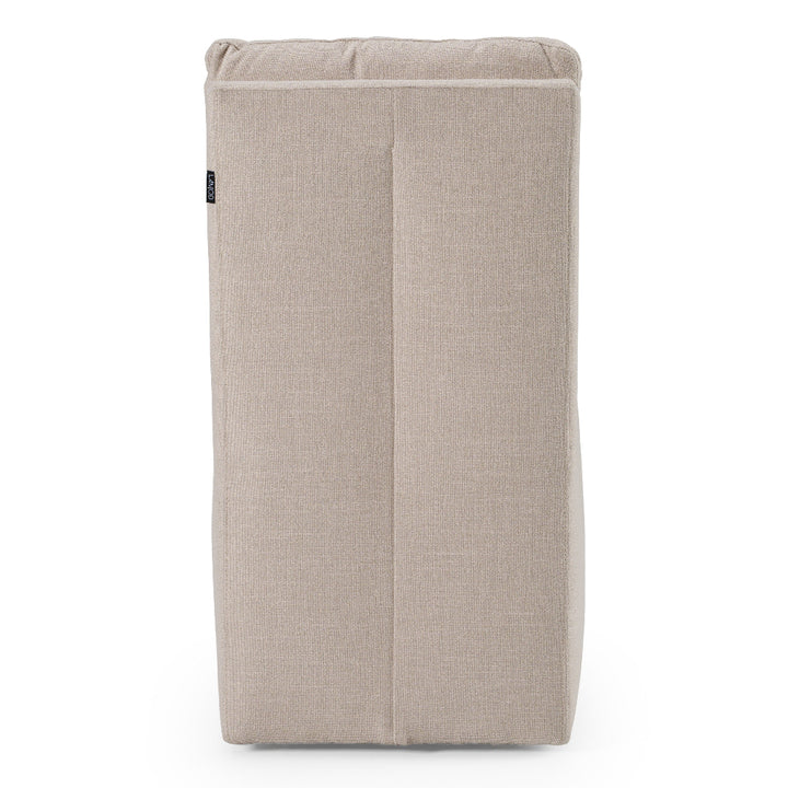 Adrian - Modern Beige Fabric Dining Chair with Castor Wheels