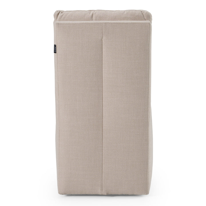 Adrian - Modern Beige Fabric Dining Chair w/ Castor Wheels