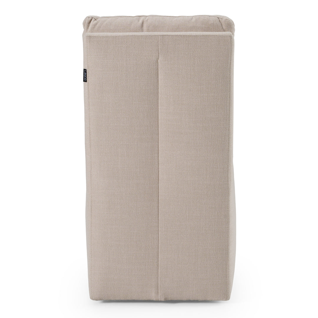Adrian - Modern Beige Fabric Dining Chair w/ Castor Wheels