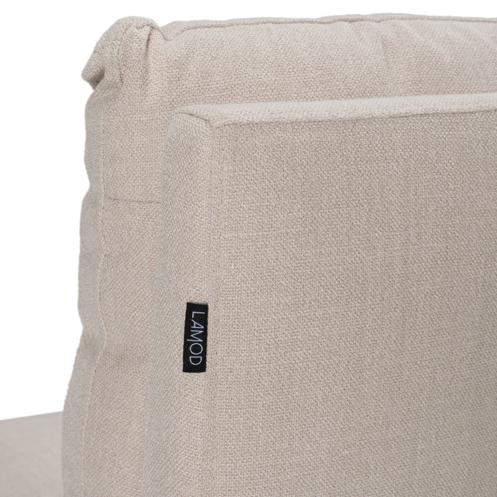 Adrian - Modern Beige Fabric Dining Chair w/ Castor Wheels