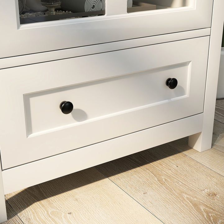 buffet-storage-cabinet-with-single-glass-doors-and-unique-bell-handle