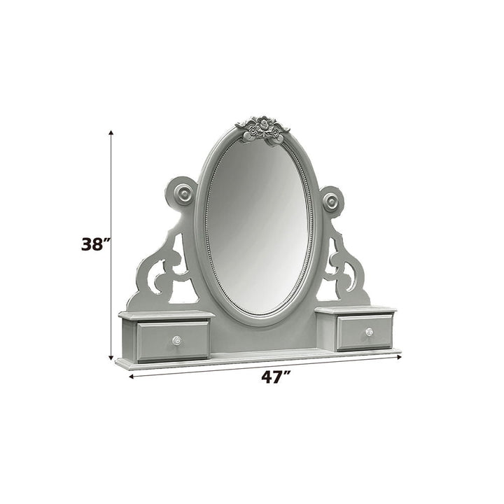Flora - Mirror With Jewlery - Gray