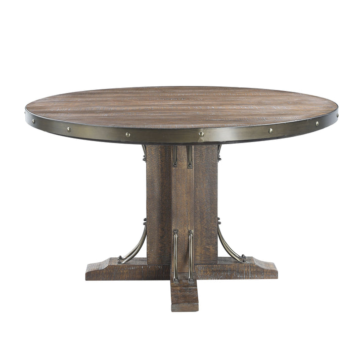 Raphaela - Round Dining Table - Weathered Cherry