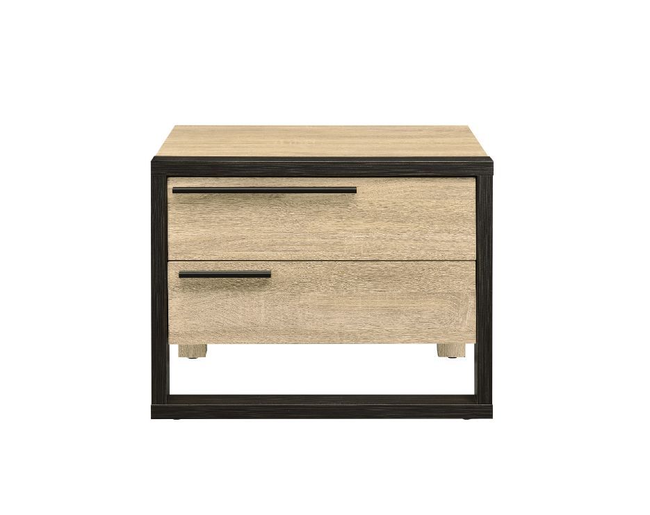 Erasto - Accent Table - Oak & Black