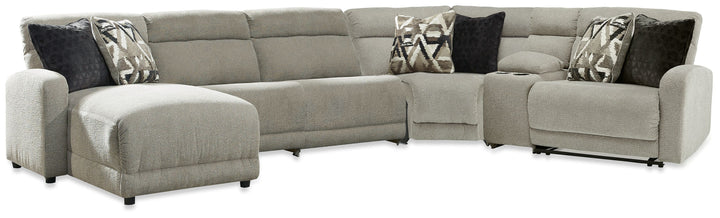 Colleyville - 6-Piece Power Reclining Sectional With LAF Chaise - Stone by Ashley Furniture product image