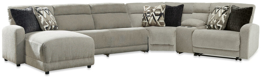 Colleyville - 6-Piece Power Reclining Sectional With LAF Chaise - Stone by Ashley Furniture product image