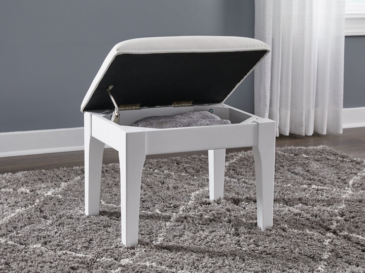 Chalanna - Vanity Stool - White