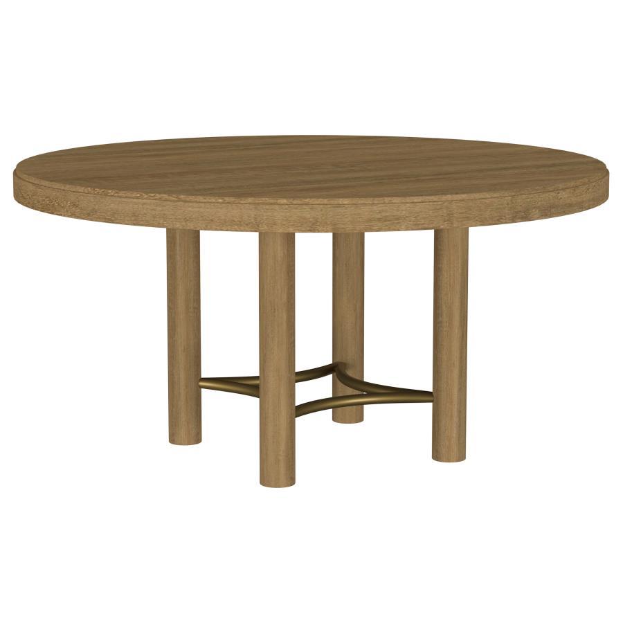 Arini - 5-Piece Round Dining Table Set - Sand Wash / Black