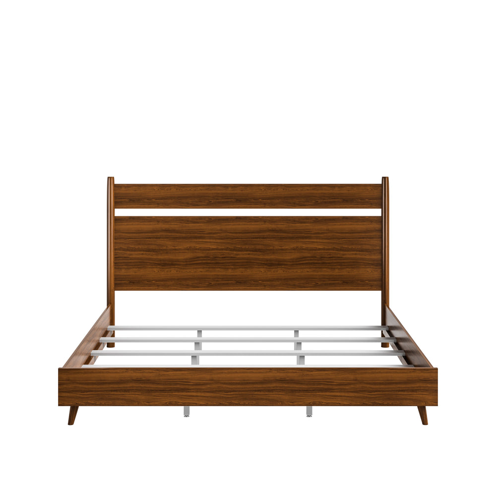 Ludwig King Panel Bed Dark Brown