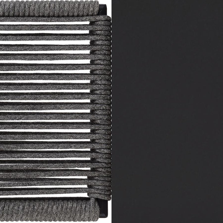 Jerome - Woven Rope Stackable Side Chair  - Charcoal