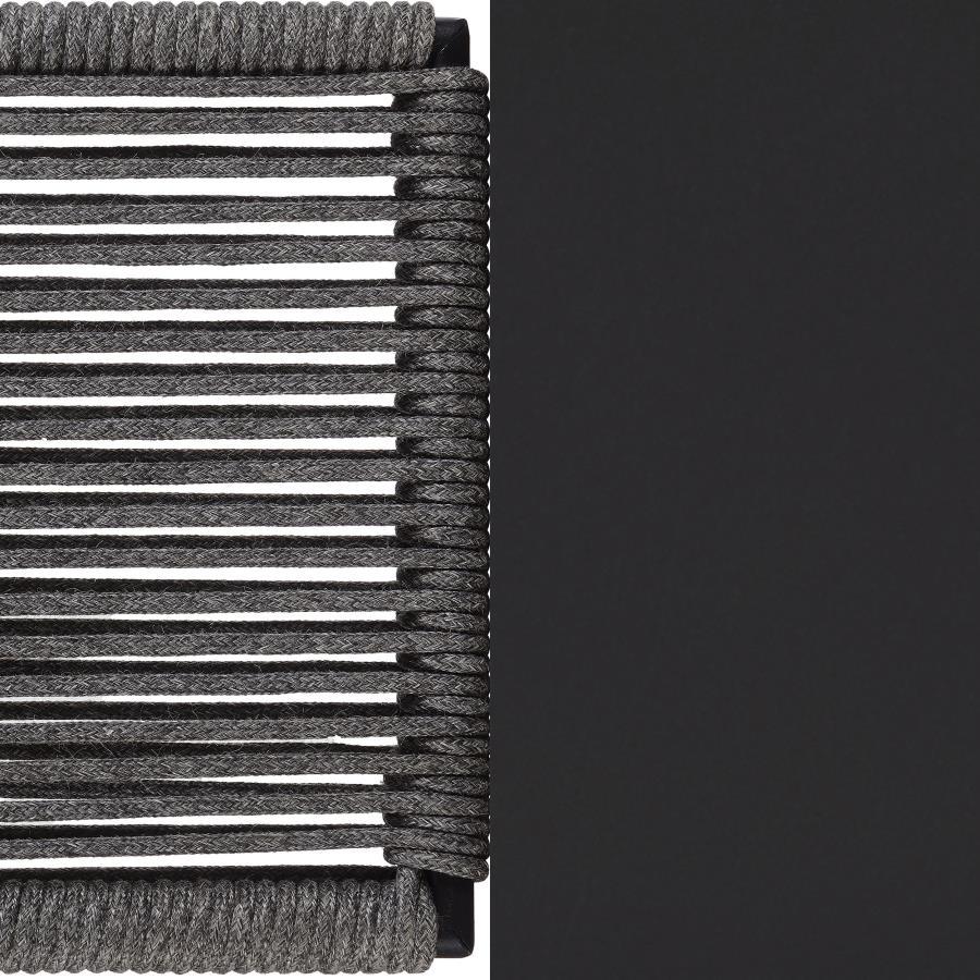 Jerome - Woven Rope Stackable Side Chair  - Charcoal