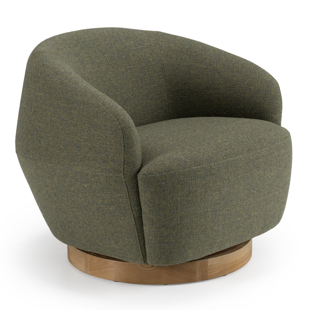 Agatha - Modern Hemp Fabric Swivel Accent Chair