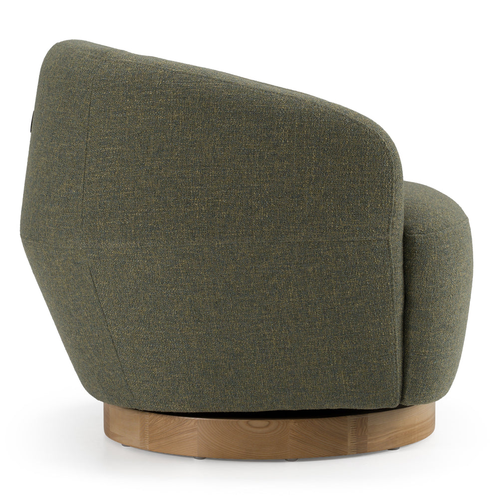 Agatha - Modern Hemp Fabric Swivel Accent Chair - View 4