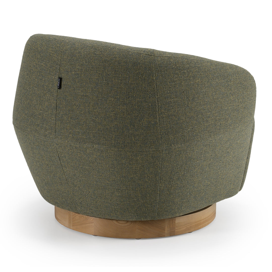 Agatha - Modern Hemp Fabric Swivel Accent Chair