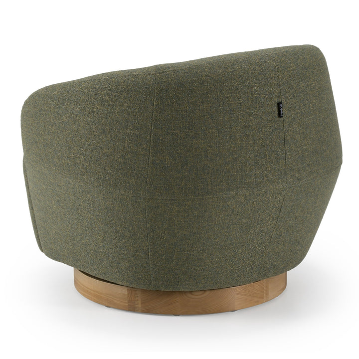 Agatha - Modern Hemp Fabric Swivel Accent Chair
