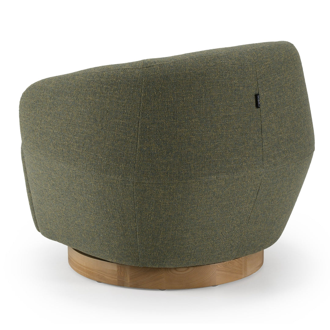 Agatha - Modern Hemp Fabric Swivel Accent Chair